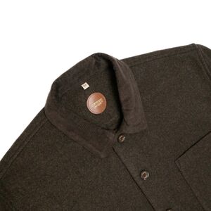 Common People Men's Overshirt - Hanwell Brown Shaket With Corduroy Collar.